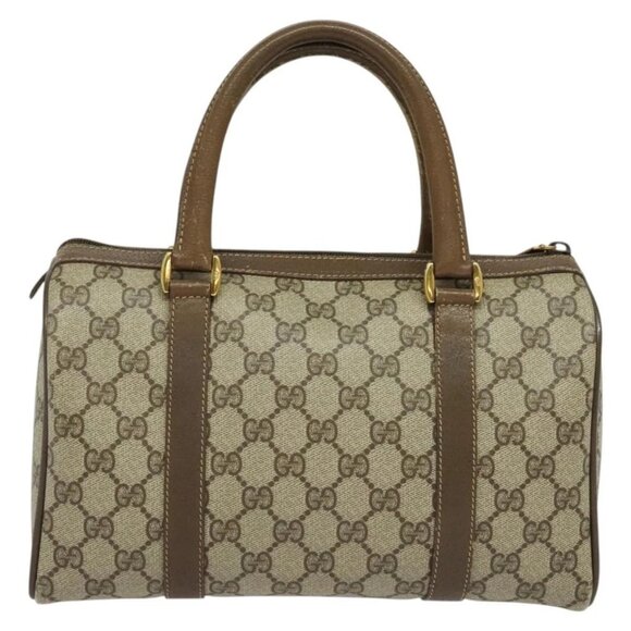 GUCCI GG Supreme Web Sherry Line Boston Bag PVC Beige Gold 40 02 006 Auth 141698 - Picture 3 of 15